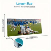 Madrid Football Team Mouse Pad, Large Gaming Desk Mat, Non-slip XXL Mousepad for Laptop & Tablet, Mini PC Playmat with Stitched Edges 30cmx60cm(11.8x23.6inch) gray