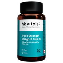 hk vitals Triple Strength Omega-3 Fish Oil Supplement, 60 Capsules