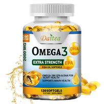 Omega-3 žuvų taukai 2000 mg minkštos kapsulės, EPA 360 mg DHA 240 mg, 120 minkštų kapsulių, 60 dienų dozė 120 Capsules