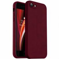 iPhone SE2022/SE2020/8/8+/7/7+ dėklas, skystas silikonas su [švelniu nuo įbrėžimų mikropluošto pamušalu] dėklas - Bordo iPhone 7 Plus bordinė