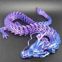 88cm 60cm 3D spausdintas brangakmenių drakonas kristalinis Fidget žaislas besisukantis sąnarių drakonas dovana vaikams su ADHD puikiai tinka gimtadieniams 60CM white