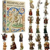 2D 24PC MEDIEVALCAT Popular Acrylic Countdown Calendar Clown beige