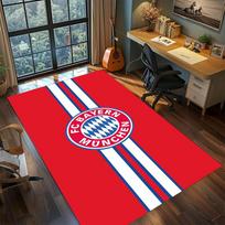 1 vnt. Futbolo komandos animacinių paveikslėlių spaudinio kilimas, aukštos kokybės, patogus visais metų laikais, namų dekoras 40x60cm( 15x23in ) black