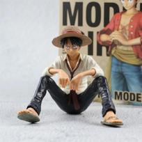One Piece Luffy Sitting PVC Figure Anime Action Model Toy Collection Statue Doll Gift For Kids Fans Birthday gray