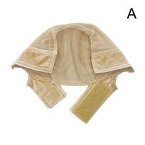Female Headband Wig Cap Lace Wig Cap For Wig Making U Part Wig Caps Non Slip With Adjustable Velcro Velvet Wig Grip To Wear Wig smėlis