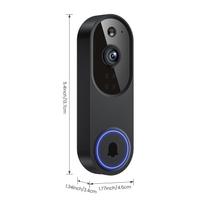 HD Smart Video Doorbell with Two-Way Intercom, Night Vision, and Snapshot Features for Home Security. M52 Beige (with USB Chime, Battery, USB Cable)