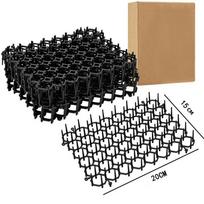 6PCS Indoor Outdoor Use Cat Deterrent Mat Fence Protection Pet Repellent Barrier  Cats Dogs 6PCS brown