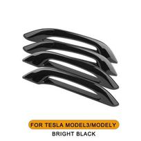 Car Antifreeze Door Handle for Tesla Model Y/3/3+ Highland 2024 Frost Proof Door Handle Patch Cover Car Modification Parts 4Pcs/Set black
