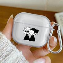 Anime Couple Q Version Earbuds Case for Airpods Pro3/Pro2/Pro Headphone Cover for AirPods 4/3/2/1 Protective Cover with For Airpods 1or2