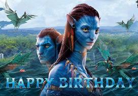 Avatar Na'vi Character Backdrop Pandora Fantasy World Kids Birthday Party Decor Baby Shower Background Banner Supplies 47.2x31.5inch/120*80cm gray