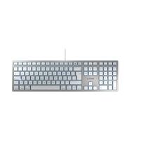CHERRY KC 6000 Slim klaviatūra MAC - USB - Anglų US - QWERTY - Sidabrinė/Balta