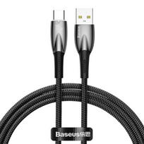 Patvarus elastingas USB-A - USB-C 100W įkrovimo kabelis 1m juodas