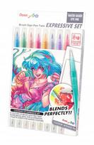 Pentel Brush Sesw30-st8mgpl markerių rinkinys, 8 spalvų