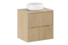 Pakabinama vonios spintelė su stalviršiu ir praustuvu Comad Nordic Cremona 60 cm, smėlinė
