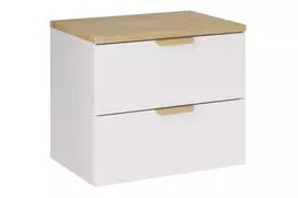 Pakabinama vonios spintelė su stalviršiu Comad Aster White 60 cm, balta