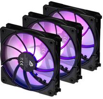Blackstorm Luna UF120 ARGB PWM Reverse fan pack, black, 120 mm, 3 pieces (UF-B-REV-3PACK)