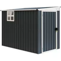 Metalinė įrankių stoginė, sandėliukas 2,7m² 128x231x181cm, tamsiai pilka