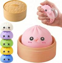 Squishy minkomas antistresinis žaislas „Koldūnas“ (vienspalvis, su nosyte)