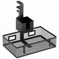 Paslėptas kabelių organizatorius po stalu Spacetronik 5 kg, sukamasis 25x18 cm, puodelio ir ausinių laikiklis