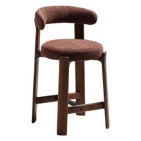 Rudos spalvos/tamsios natūralios spalvos iš uosio masyvo baro taburetė (sėdynės aukštis 65 cm) Granite – Kave Home