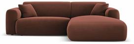 Kampinė sofa Cosmopolitan Design Nolio Velvet, cuoio sp., dešininė, 170 x 235 cm x 72 cm