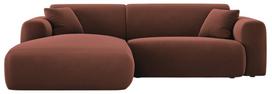 Kampinė sofa Cosmopolitan Design Nolio Velvet, cuoio sp., kairinė, 170 x 235 cm x 72 cm