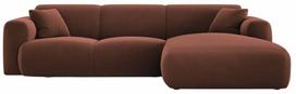 Kampinė sofa Cosmopolitan Design Nolio Velvet, cuoio sp., dešininė, 170 x 260 cm x 72 cm