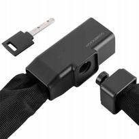 Dviračio spyna Rockbros 32430708001 su raktais, 0,97 m, juoda