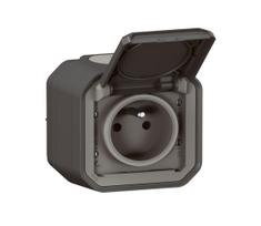 Legrand - Lauko kištukinis lizdas 250V/16A PLEXO IP55, antracito spalvos