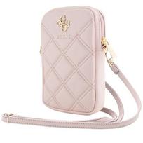 „Guess Zip Quilted 4G“ dėklas-rankinė telefonui, rožinė