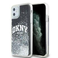DKNY Liquid Glitter Big Logo juodas dėklas iPhone 11 / Xr