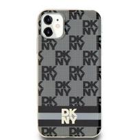 DKNY iPhone 11 / XR dėklas IML Checkered MagSafe, juodas