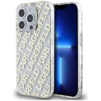 Karl Lagerfeld dėklas iPhone 15 Pro Max telefonui IML Fullover Logo, auksinis