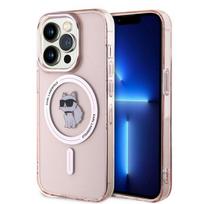 Karl Lagerfeld IML Choupette MagSafe dėklas telefonui iPhone 14 Pro Max, rožinis