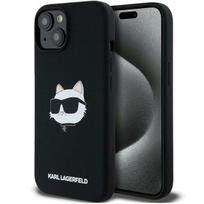Karl Lagerfeld dėklas iPhone 15 Plus / 14 Plus Silicone Choupette MagSafe, juodas