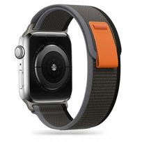 Tech-Protect nailoninis dirželis „Apple Watch 4/5/6/7/8/9/SE/Ultra 1/2“ (42/44/45/49 mm), juodas / oranžinis