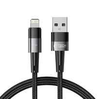 USB-A į Lightning laidas Tech-Protect UltraBoost 12W 2.4A 1m, pilkas
