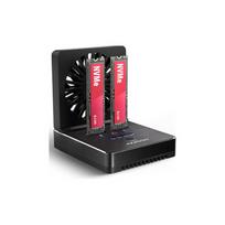 AXAGON USB-C 20Gbps docking station for 2x M.2 NVMe/SATA SSD with disk cloning function without PC | ADSA-M2C22 | ADSA-M2C22 | 8595247909367