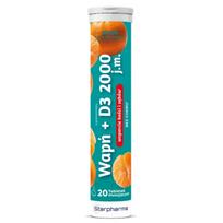 Starpharma Calcium + D3 2000 IU, Tangerine - 20 Effervescent Tablets