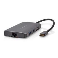 Nedis USB Multi-Port-Adapteris USB 3.2 Gen1 7-in-1 - USB-C™ Stecker, HDMI™ Ausgang, Micro SD, RJ45 Buchse, SD, USB-C™ Buchse, 3x USB-A Buchse, 5Gbps