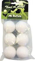 Balti stalo futbolo kamuoliukai Buffalo 36 mm, 6 vnt.
