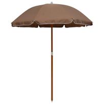 Sodo skėtis nuo saulės su plieniniu stulpu taupe 180cm