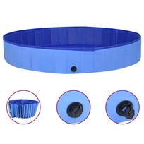 Sulankstomas baseinas šunims mėlynos spalvos 300x40cm PVC