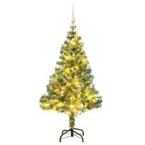 Dirbtinė Kalėdų eglutė su 150 LED žaisliukais ir sniegu 150cm