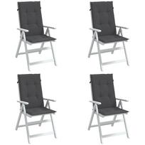 Kėdės pagalvėlės 4vnt antracito 120x50x4cm audinys