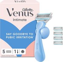 Skustuvo ir galvučių rinkinys moterims Gillette Venus Intimate, 6 vnt.