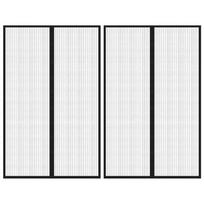 Tinkleliai nuo vabzdžių durims 2vnt juodi 220x130cm