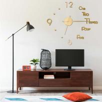 Sieninis laikrodis auksinis 100cm modernus 3D XXL