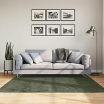 Kilimas HUARTE miško žalios spalvos 160x160cm trumpi šereliai