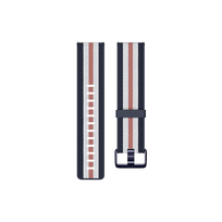 Fitbit | Versa-Lite Woven Hybrid Band, large, navy/pink | The Fitbit Versa woven hybrid band is made of polyester woven material on top and fluoroelas